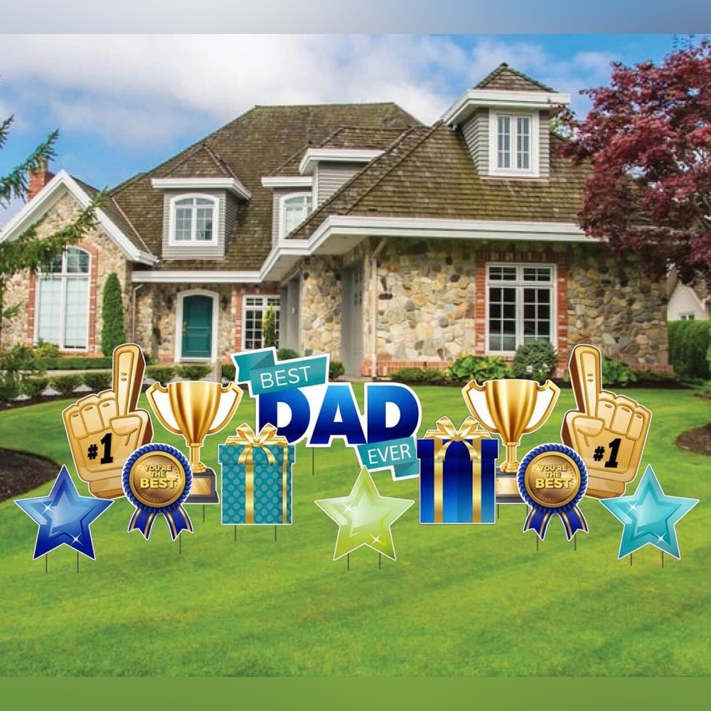 Best Dad Ever Yard Sign Set